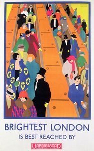 Le meilleur Londres est atteint par le métro, 1924, imprimé par la Dangerfield Co